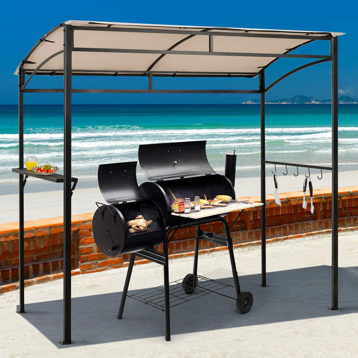 Giantex 7x4.4ft Grill Gazebo, Patio Outdoor Backyard BBQ Canopy Shelter