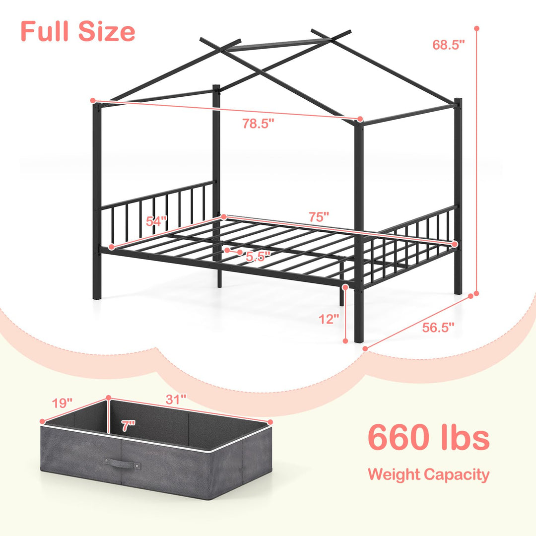 Giantex Full Size House Bed with 2 Storage Drawers
