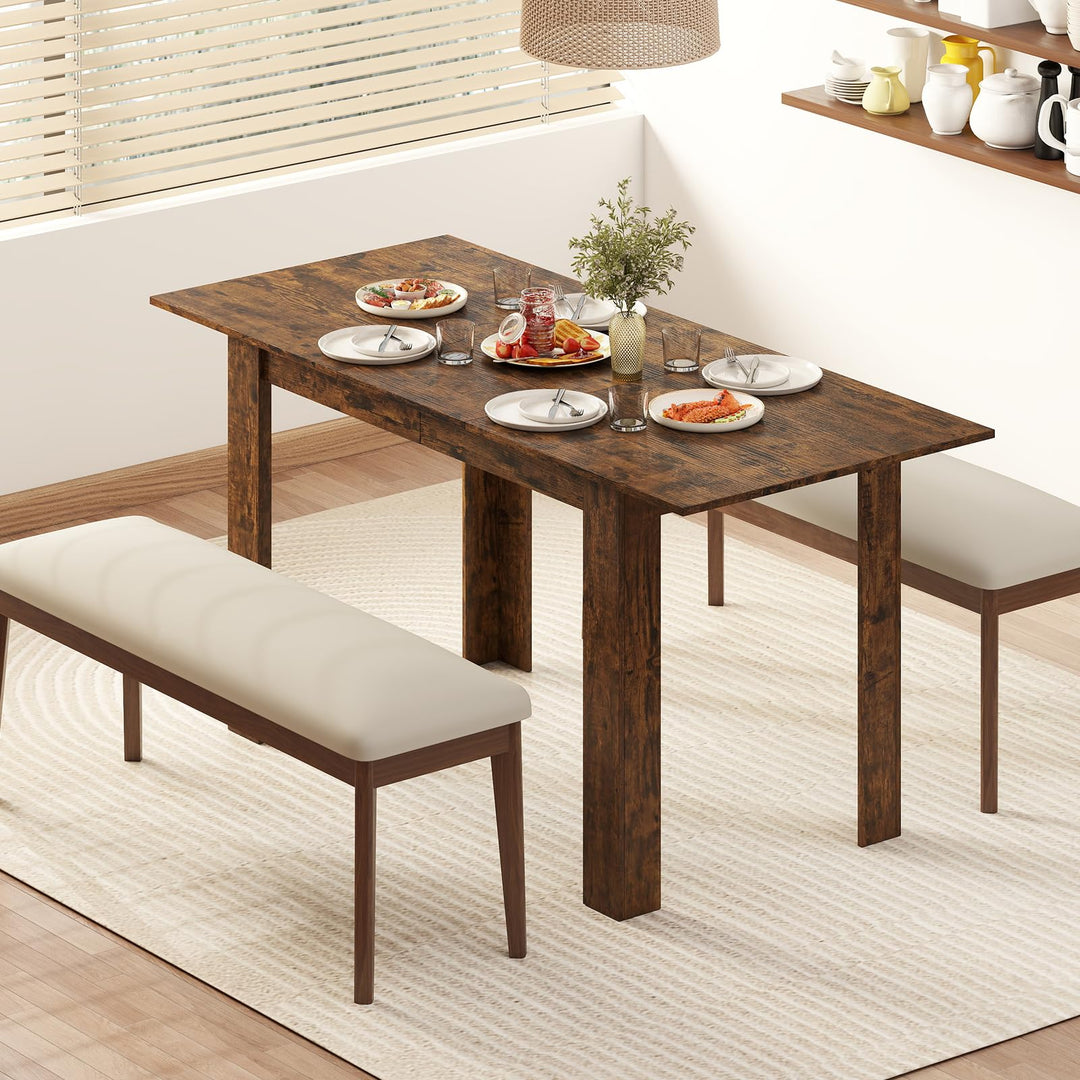 Giantex 47"-62" Extendable Dining Room Table for 4-8