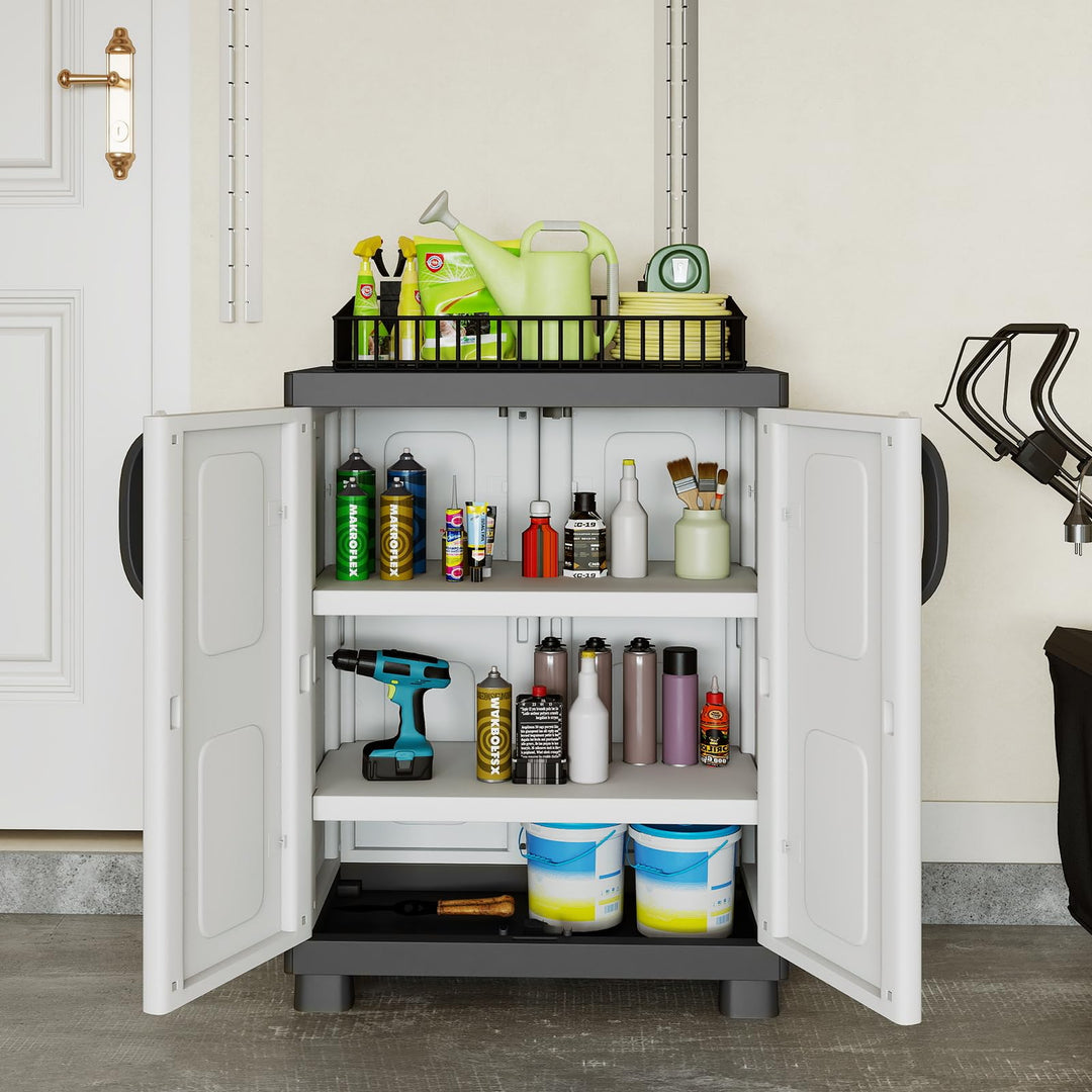 Giantex Storage Cabinet with 2 Doors and Adjustable Shelves