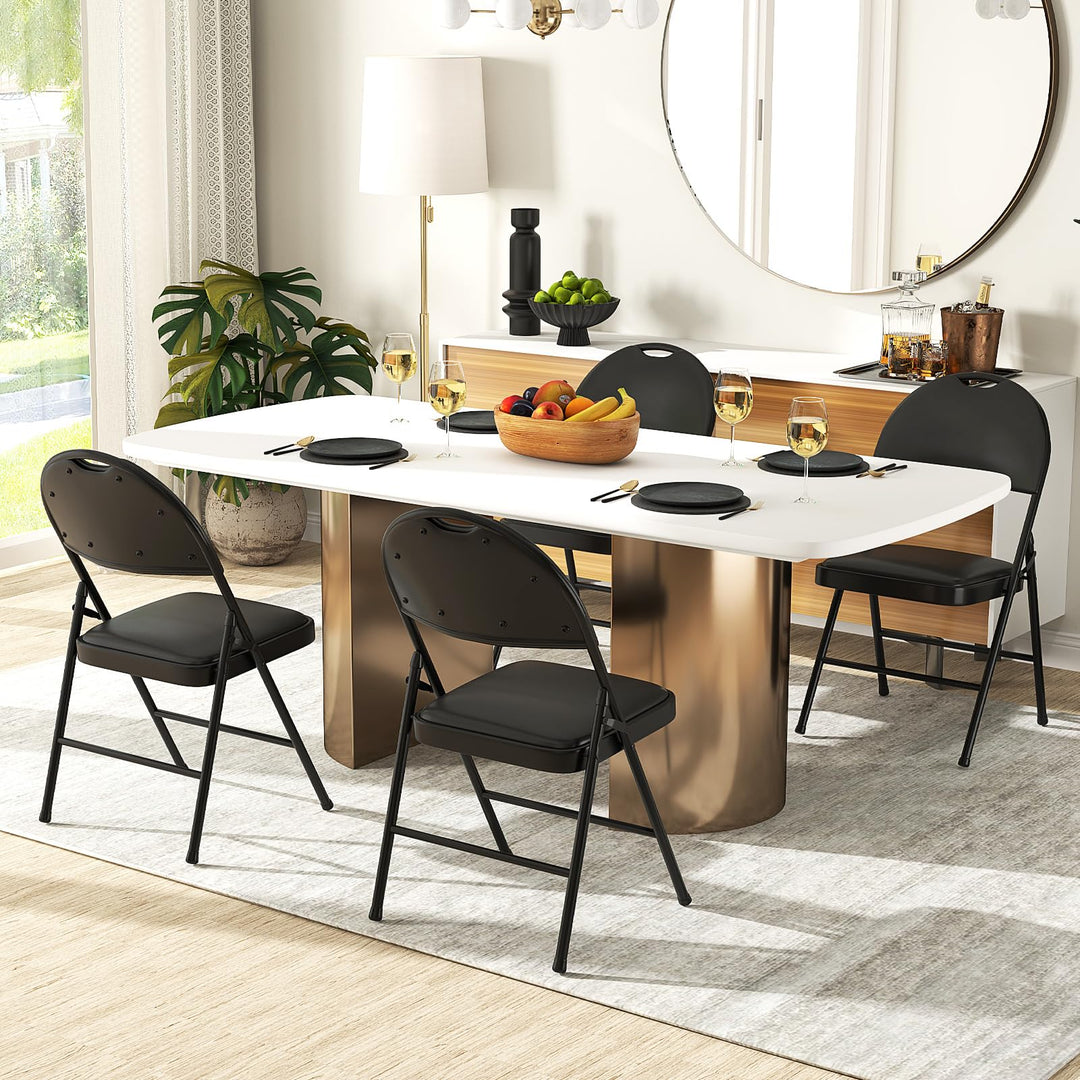 Giantex Party Chairs with Metal Frame for Indoor Outdoor