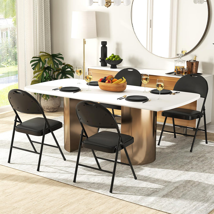 Giantex Party Chairs with Metal Frame for Indoor Outdoor