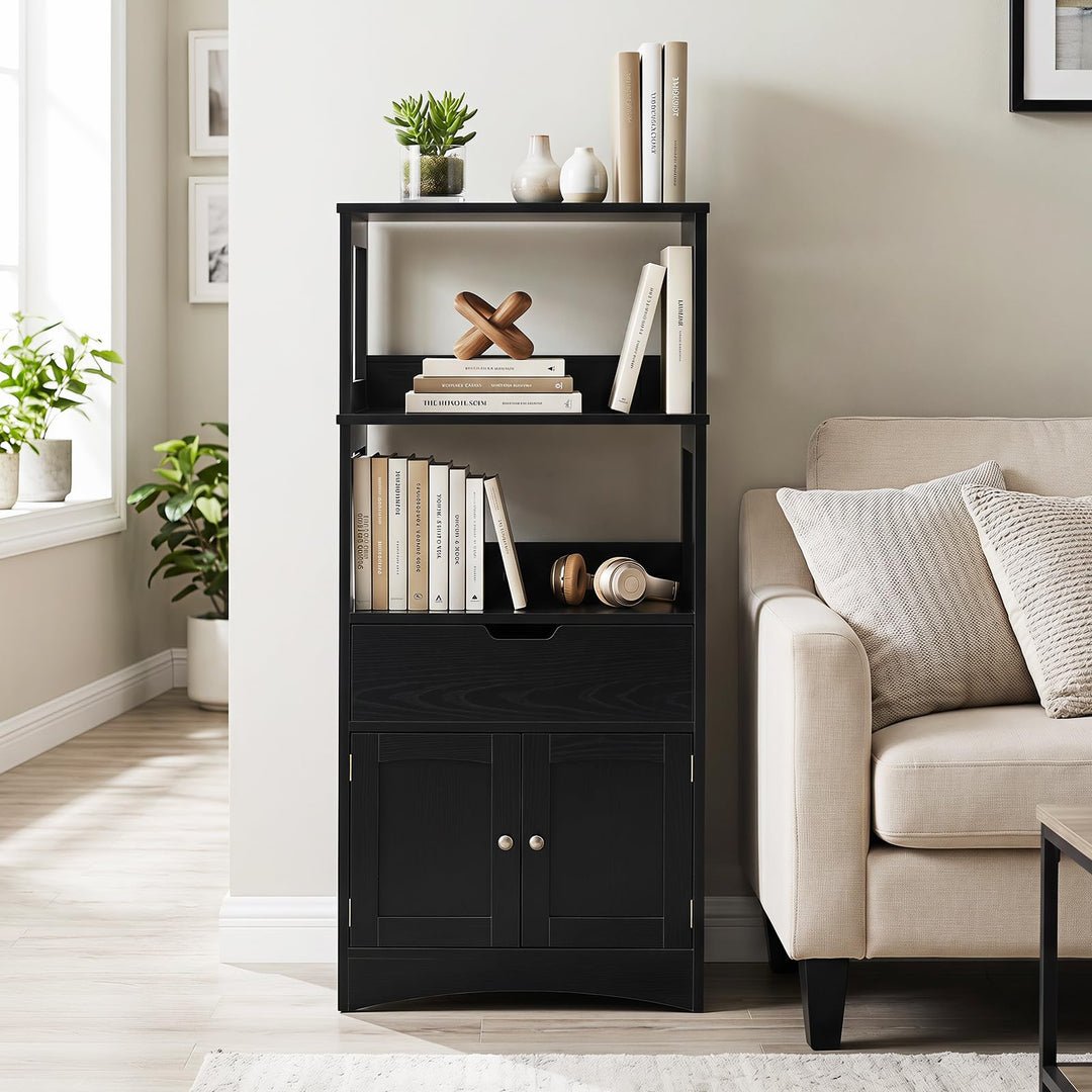 GIANTEX Bathroom Storage Cabinet with Open Shelves
