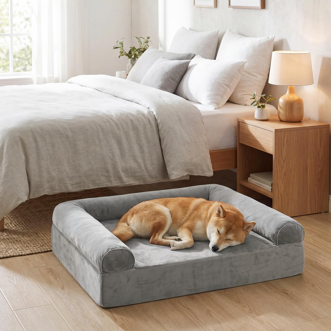 Giantex Cooling Gel Memory Foam Dog Bed for Medium Dogs with Washable Cover