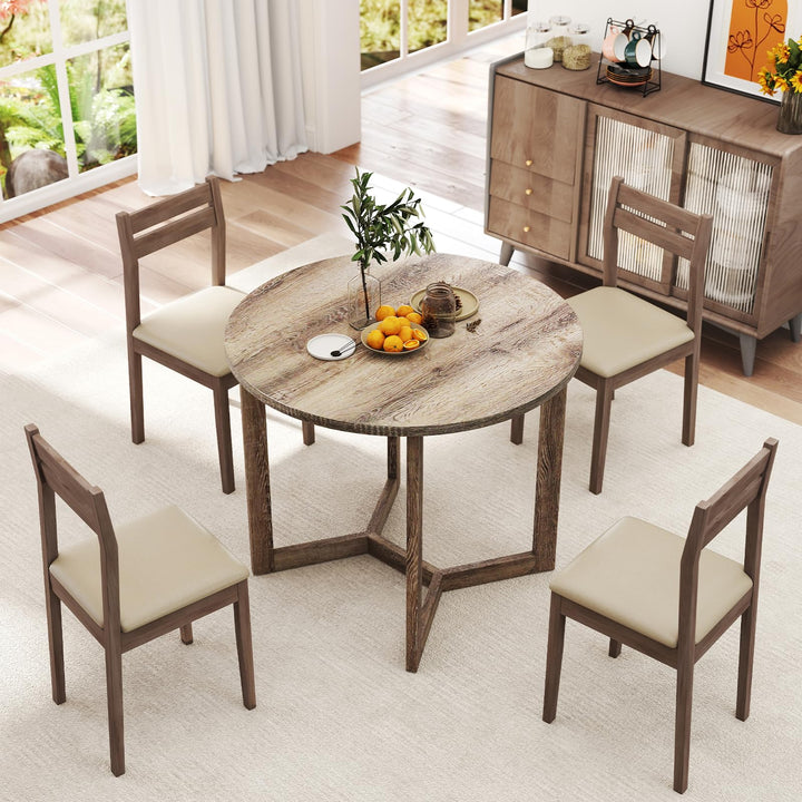 Giantex 36" Round Dining Table for 4
