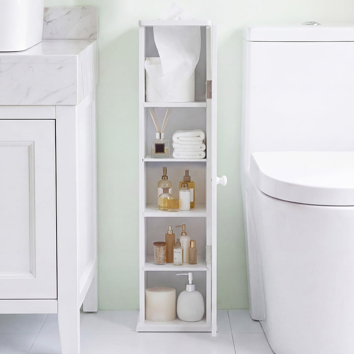 Giantex Small Bathroom Storage Cabinet with Door and Removable Shelves