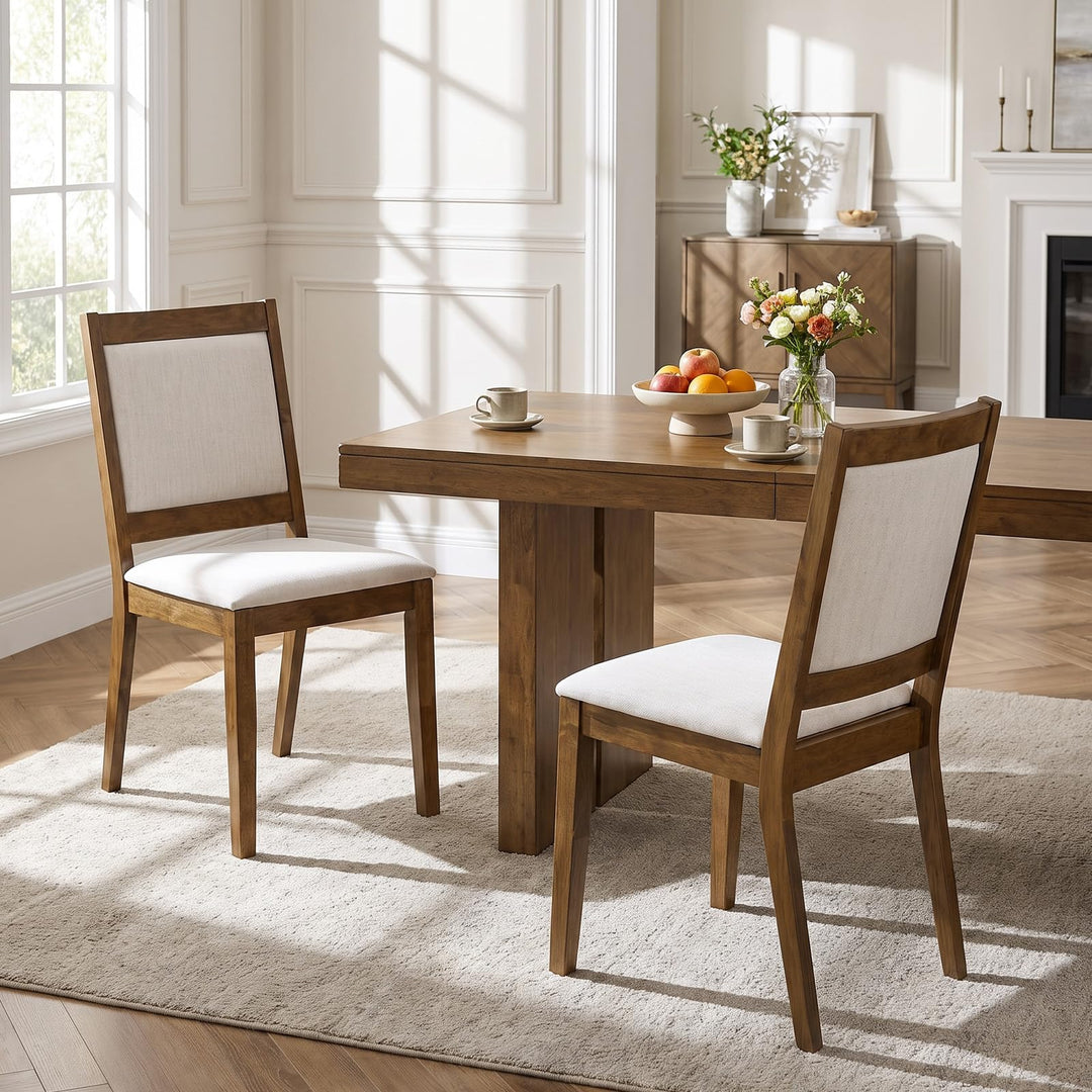 GIANTEX Upholstered Dining Chairs Set of 2 for Living Room