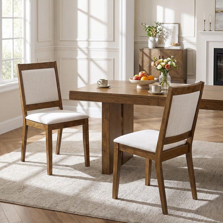 GIANTEX Upholstered Dining Chairs Set of 2 for Living Room