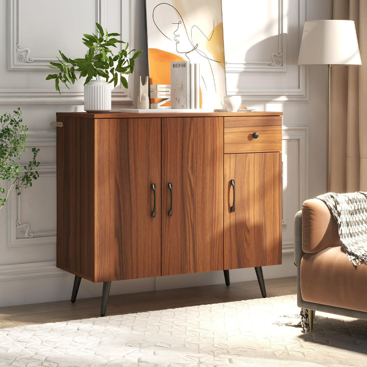 Giantex Buffet Cabinet with Storage, Sideboard Cabinet w/ 3 Doors