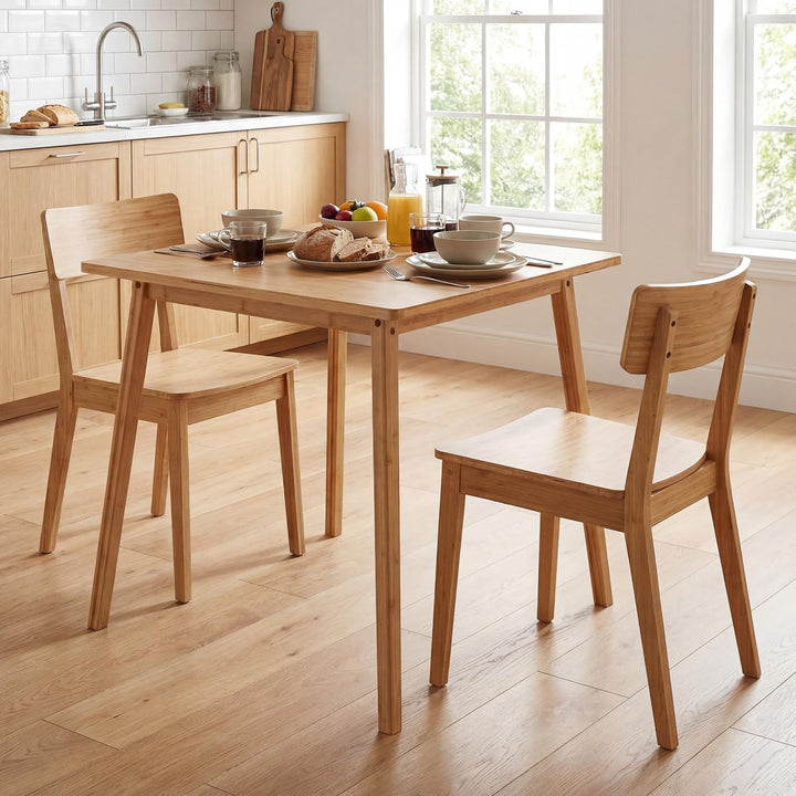 Giantex 27.5-Inches Bamboo Dining Table for 2-4