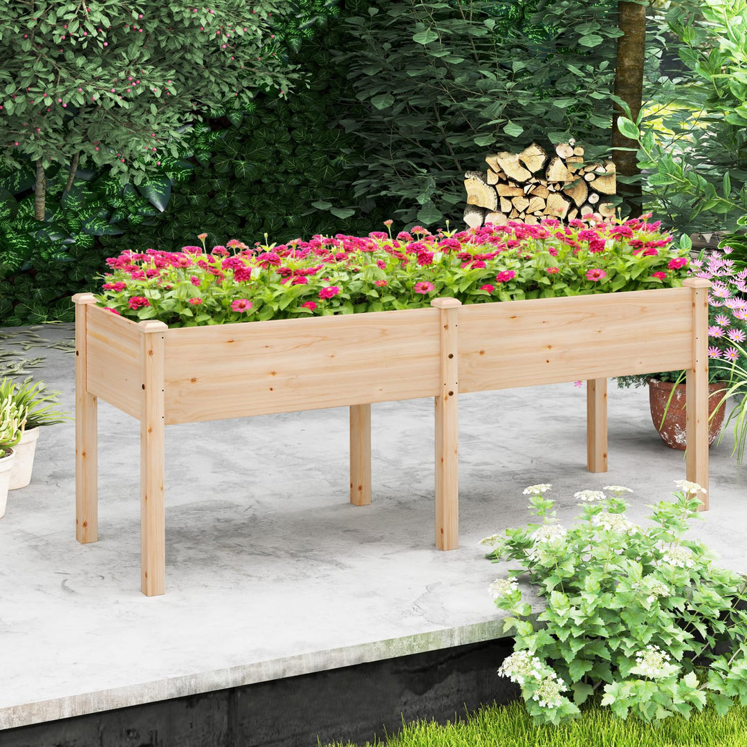 73" L x 23" W x 30" H Raised Garden Bed with Drain Hole
