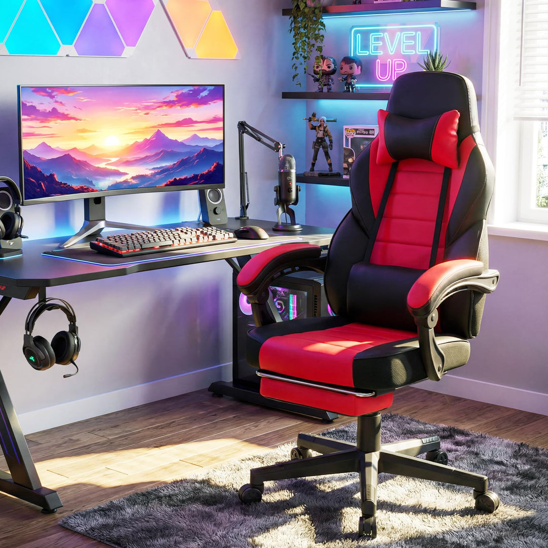 Giantex Gaming Chair | Ergonomic Video Game Chair w/Lumbar Support