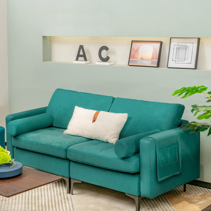 Giantex 68" Modern Loveseat, 2-Seater Sofa Couch
