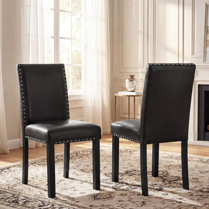 Giantex Dining Chairs Set of 2/4 with Solid Rubber & Bent Wood Legs