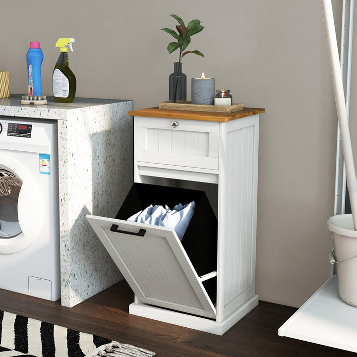 Giantex Tilt Out Laundry Hamper Cabinet