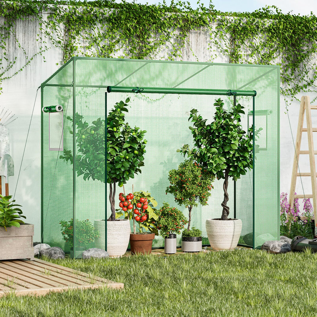 Giantex Outdoor Portable Mini Greenhouse w/ PE Cover &amp; 4 Ground Stakes &amp; Ropes