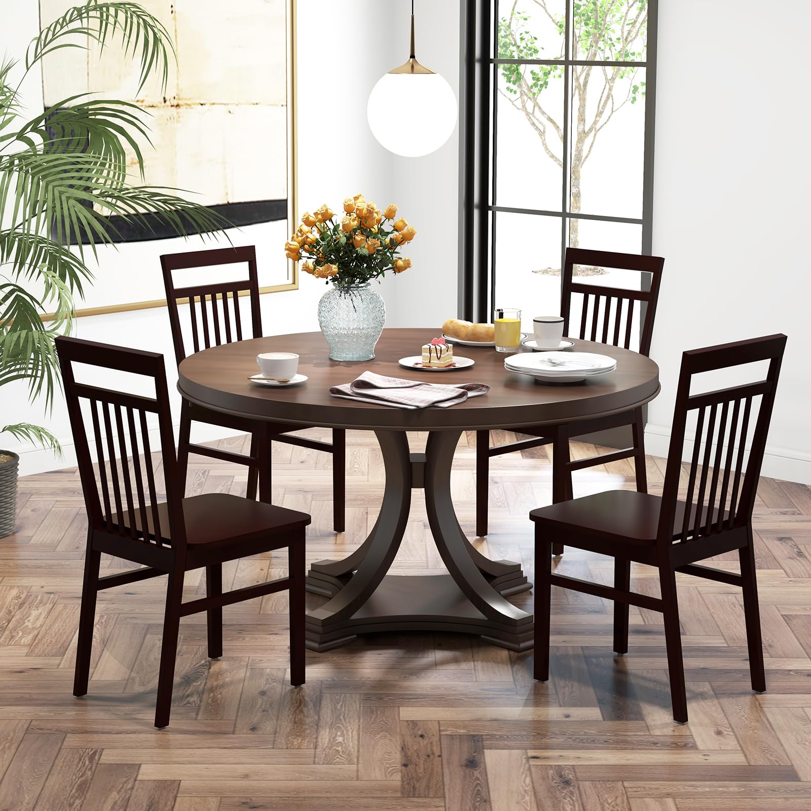 Giantex Wood Dining Chairs Set