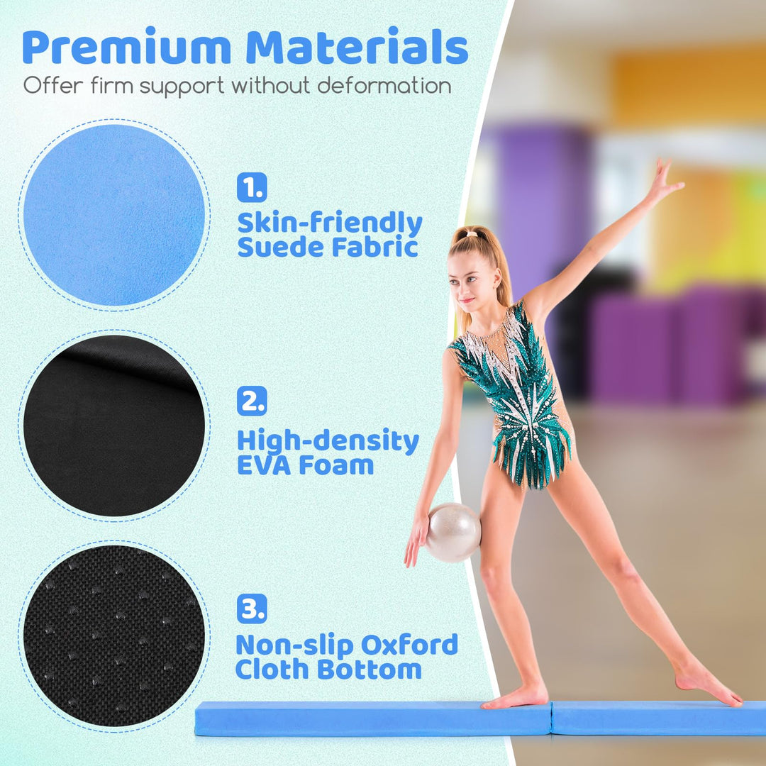 Giantex Folding Gymnastics Beam with Carry Handles
