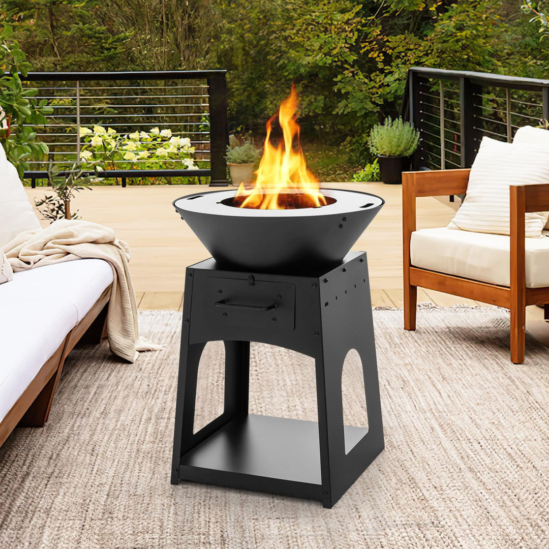 Giantex Outdoor Fire Pit with Grill