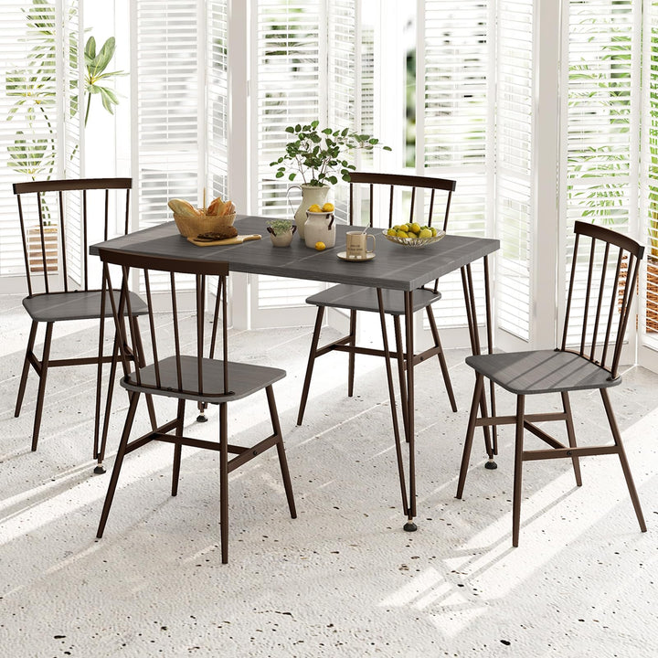 Giantex Dining Table Set for 4, Dining Set with Kitchen Table, Dining Chairs