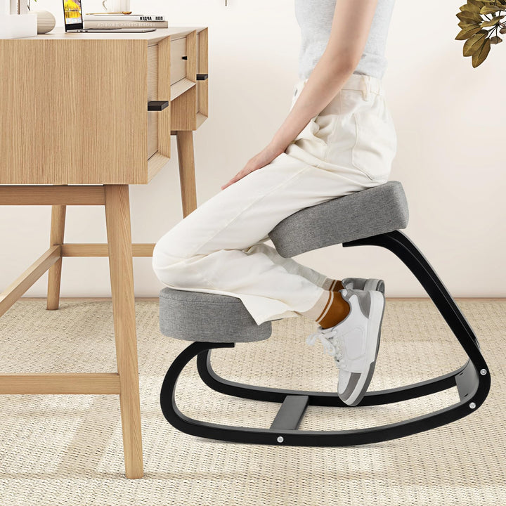 Giantex Ergonomic Kneeling Chair, Rocking Posture Chair with Padded Cushion