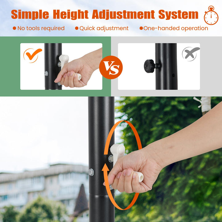 Giantex Portable Basketball Hoop Outdoor - 7.4-10 FT Height Adjustable Basketball Goal System