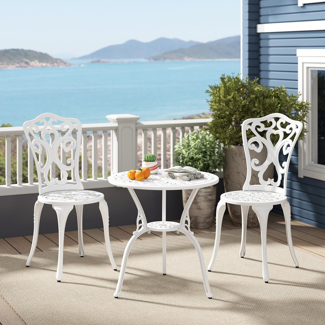 Giantex 3 Piece Bistro Set for Balcony Backyard Garden Poolside