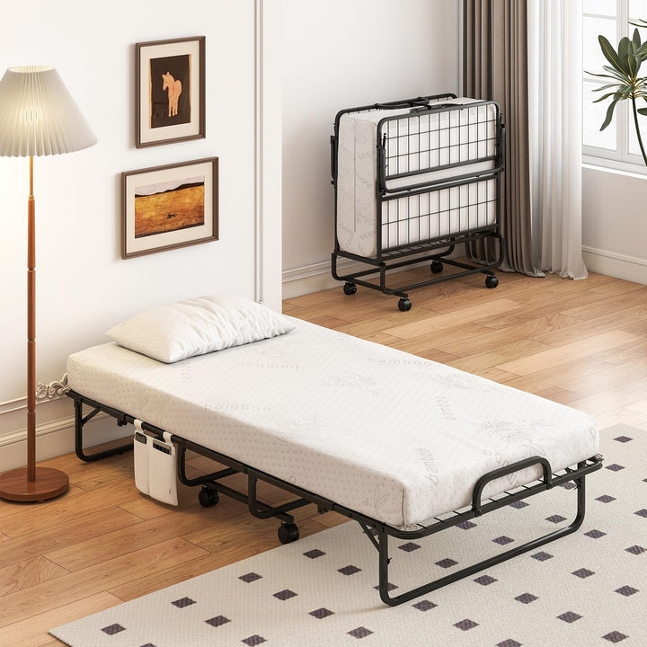Giantex Twin Folding Bed with 5 Inch Mattress