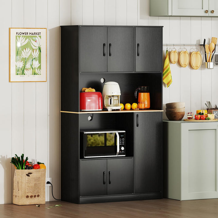Giantex 71" Kitchen Pantry Cabinet with 4 Storage Cabinet