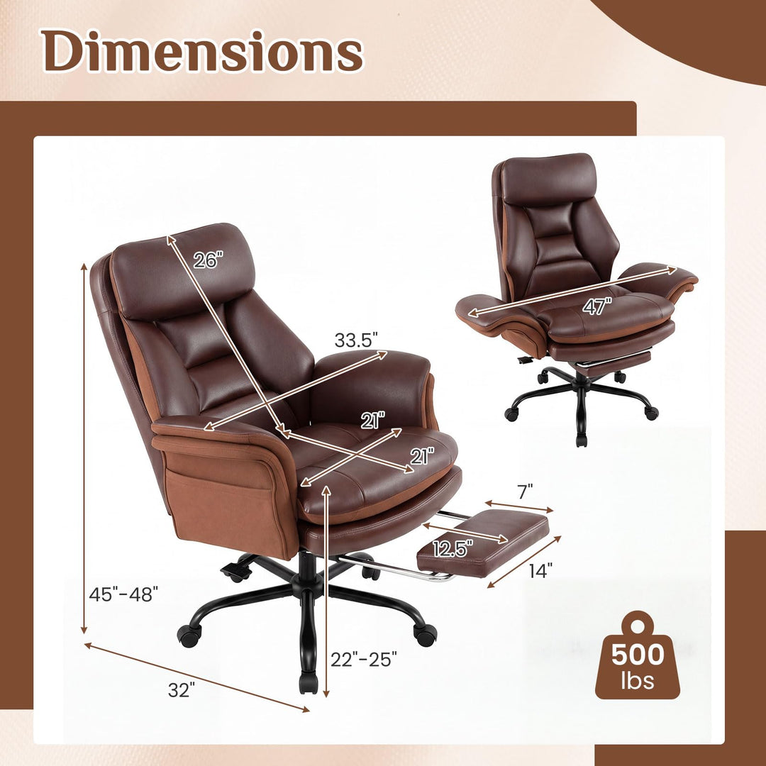 Giantex Big &amp; Tall Office Chair with Adjustable Armrest