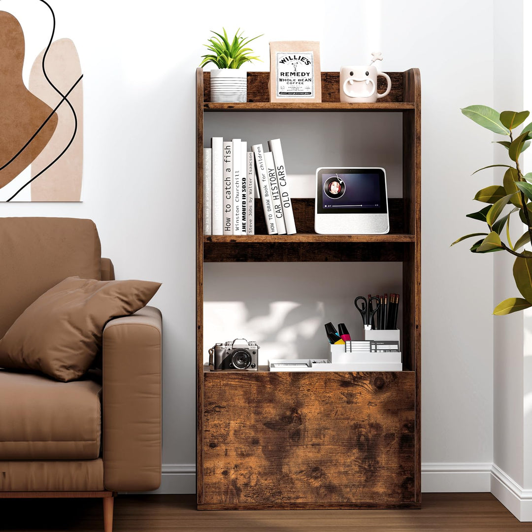 Giantex 4 Tier Bookshelf with Drawer for Living Room