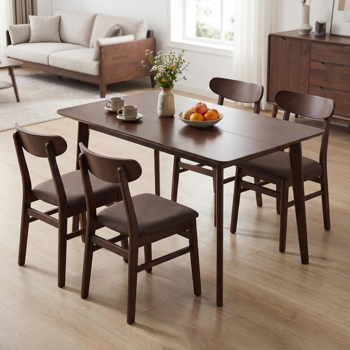 Giantex Dining Table for 4-6 People 47" Rectangular Wooden Kitchen Table