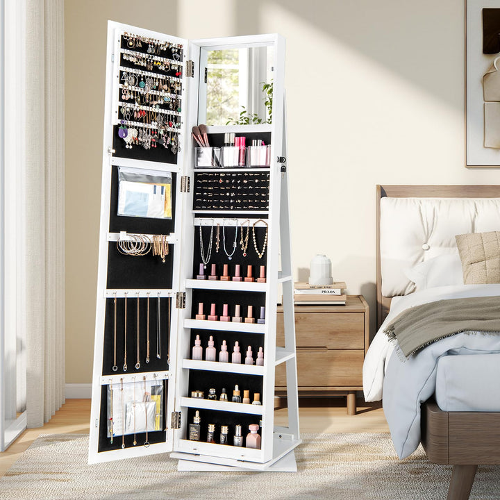 CHARMAID 3-in-1 Jewelry Armoire with Full Length Mirror
