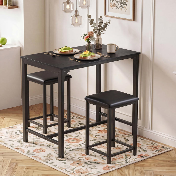 Giantex 3 Piece Dining Table Set with 32.5" Counter-Height table