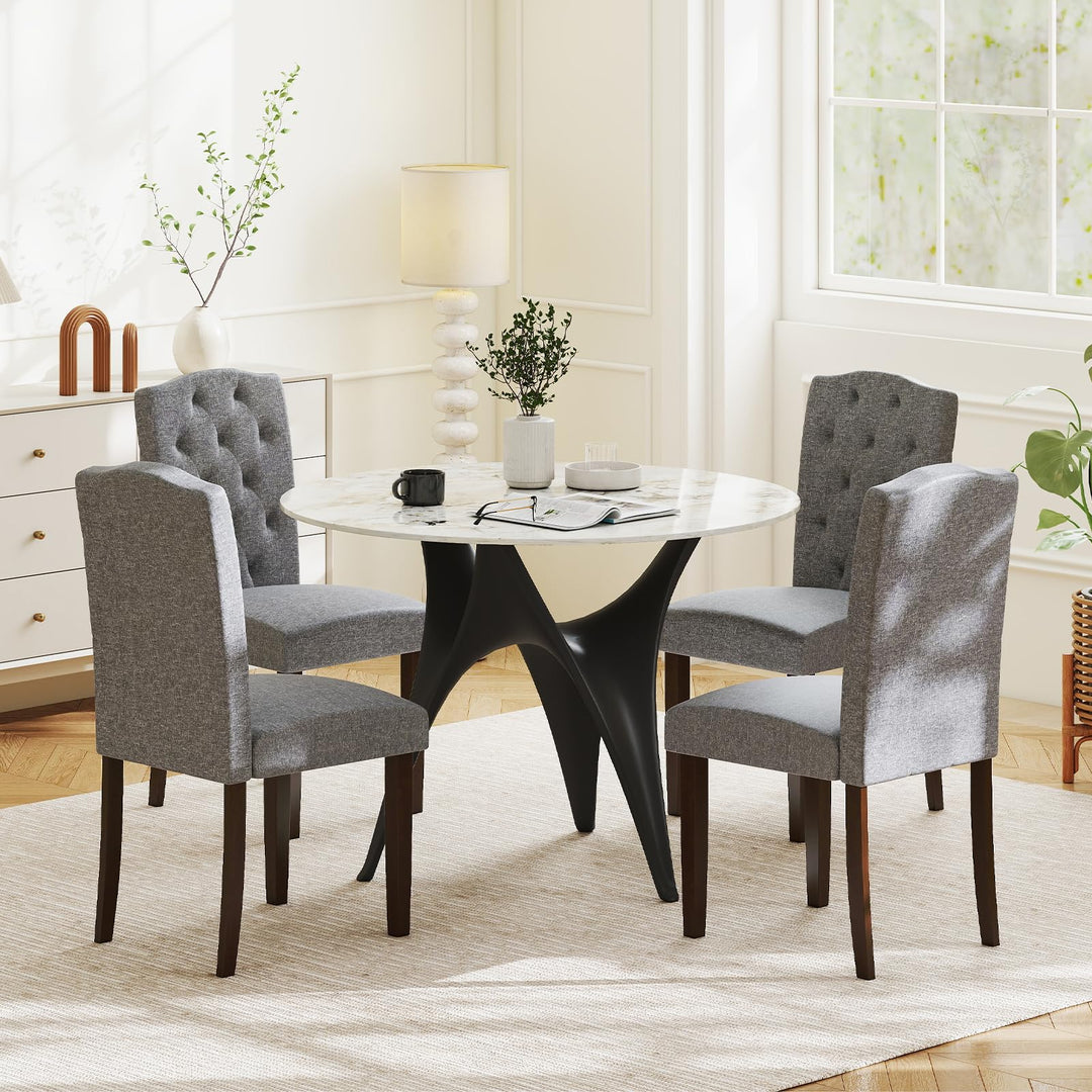 Giantex Parsons Chairs, Uphostered Kitchen Dining Chairs w/Wood Legs