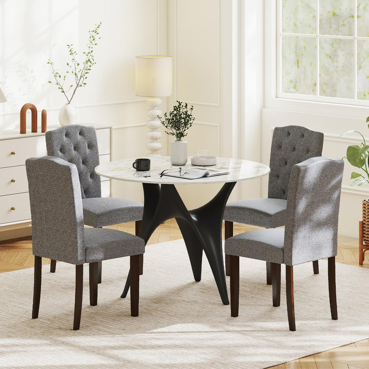 Giantex Parsons Chairs, Uphostered Kitchen Dining Chairs w/Wood Legs