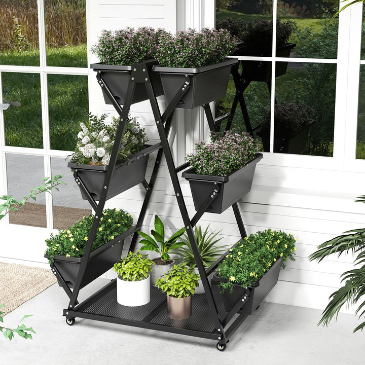 Giantex 6-Tier Rolling Raised Garden Bed