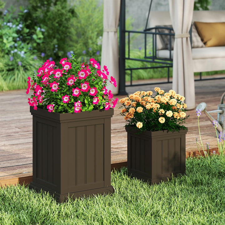 Giantex 19" Large & 13” Small Flower Pots with Drainage Holes & Nesting Design