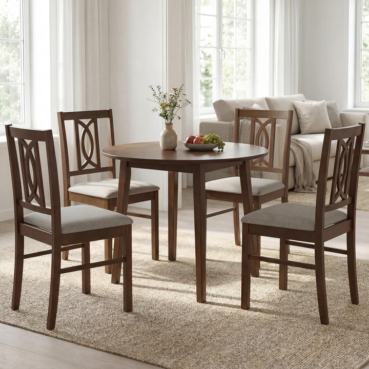 Giantex Dining Chairs Rubber Wood Dining Room Chairs (2/4)