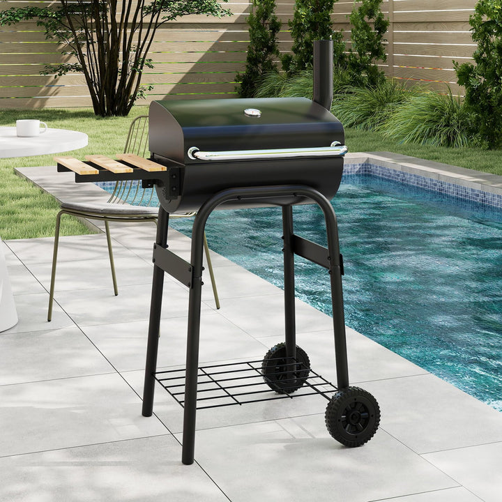 Giantex Portable Charcoal Grill with Foldable Side Table
