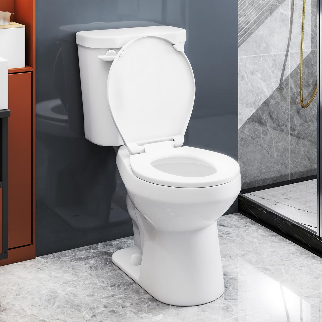 Giantex Two Piece Toilets with 17.5" ADA Comfort Height Seat 360° Siphon Powerful Flush,