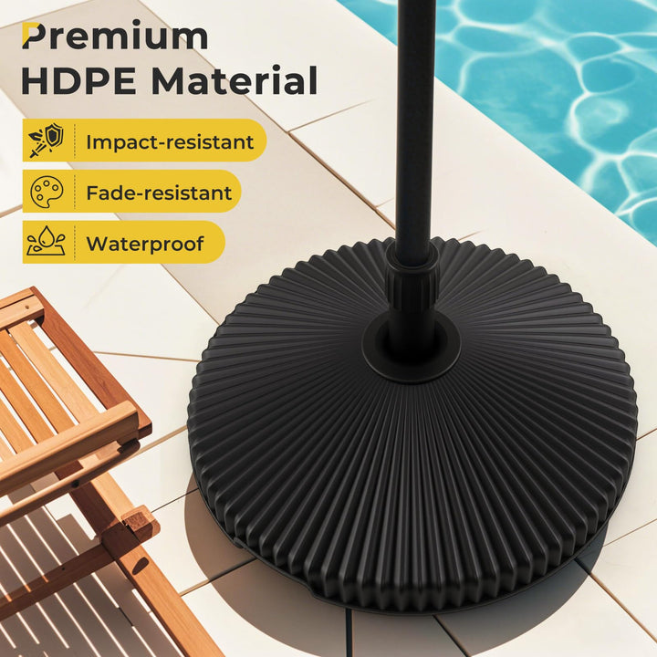 Giantex 55 lbs HDPE Patio Umbrella Stand Portable Pole Holder