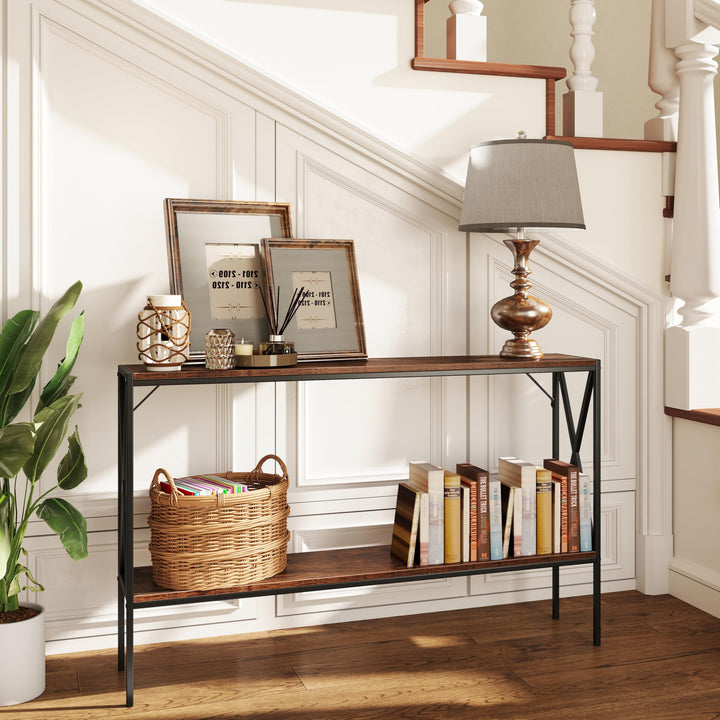 Giantex Narrow Entryway Table with Storage Shelf