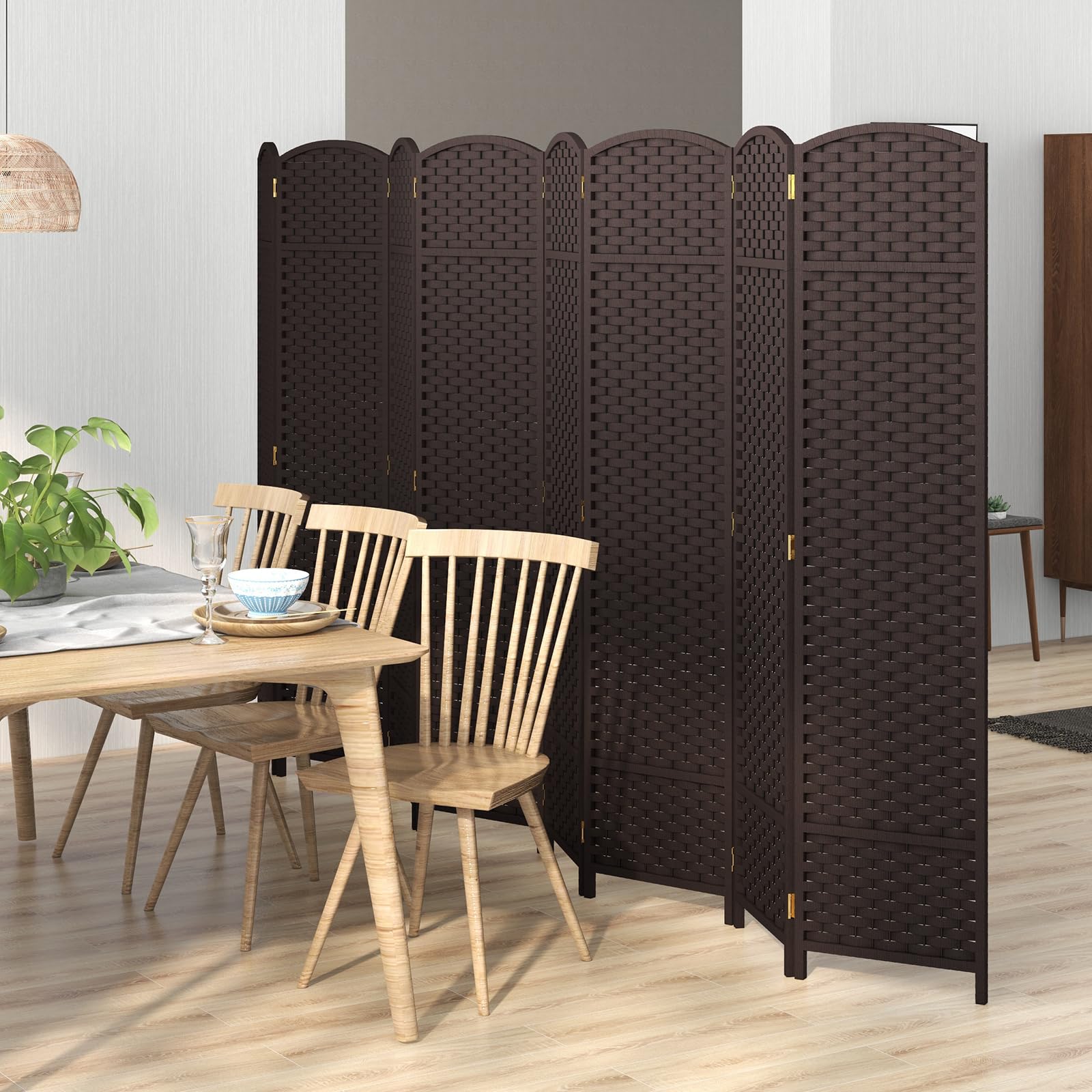 Giantex Room Divider 8 Panel, 5.6ft Folding Privacy Screen