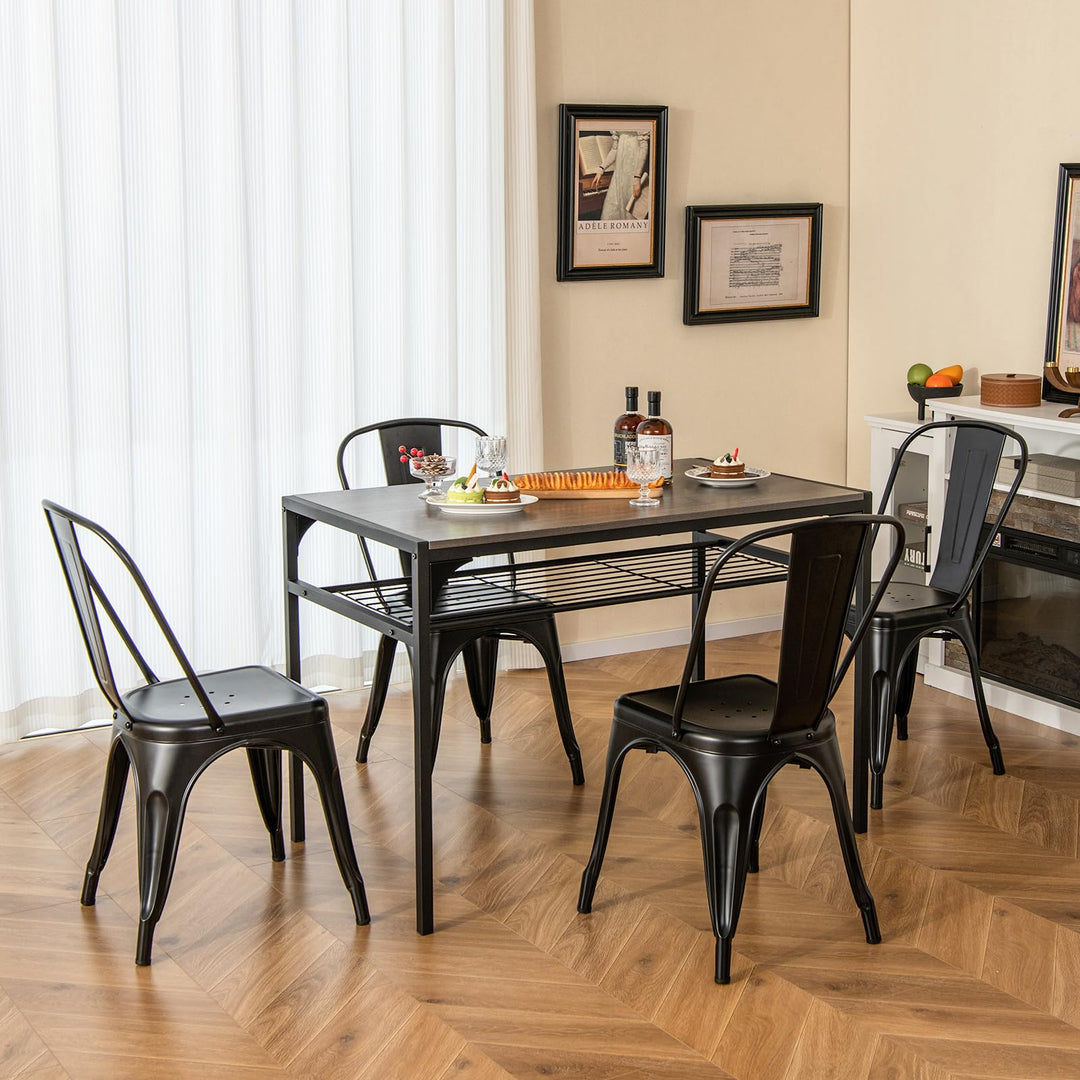 Giantex Metal Dining Chairs Set of 4