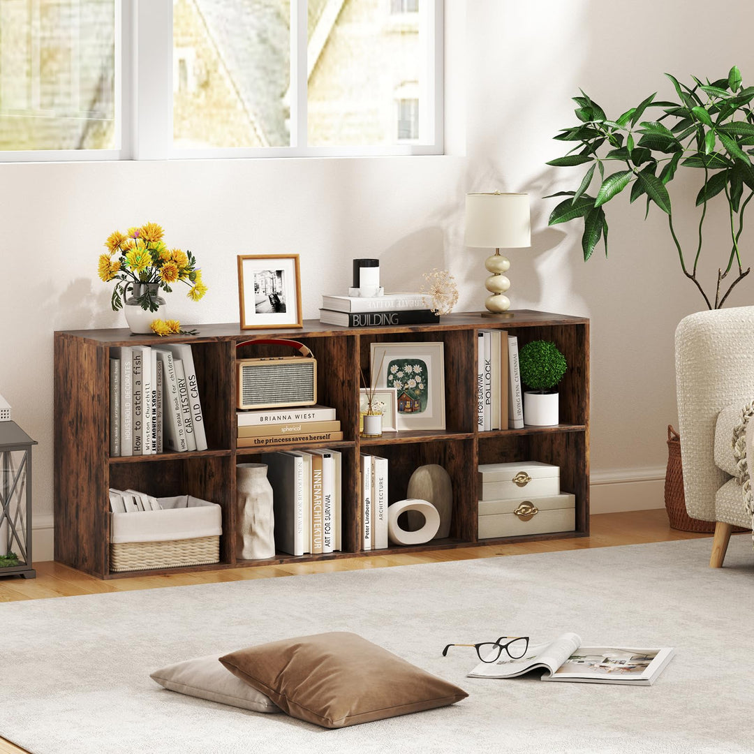 Giantex Floor Standing Bookshelf with Storage and 2 Anti Tipping Kits