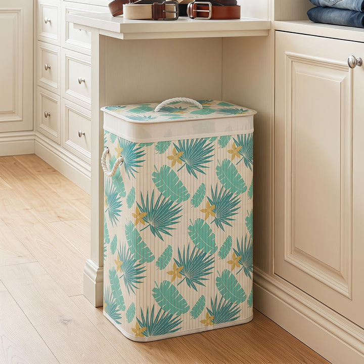 Giantex 19 Gal Bamboo Laundry Hamper w/Removable Liner &amp; Portable Handles