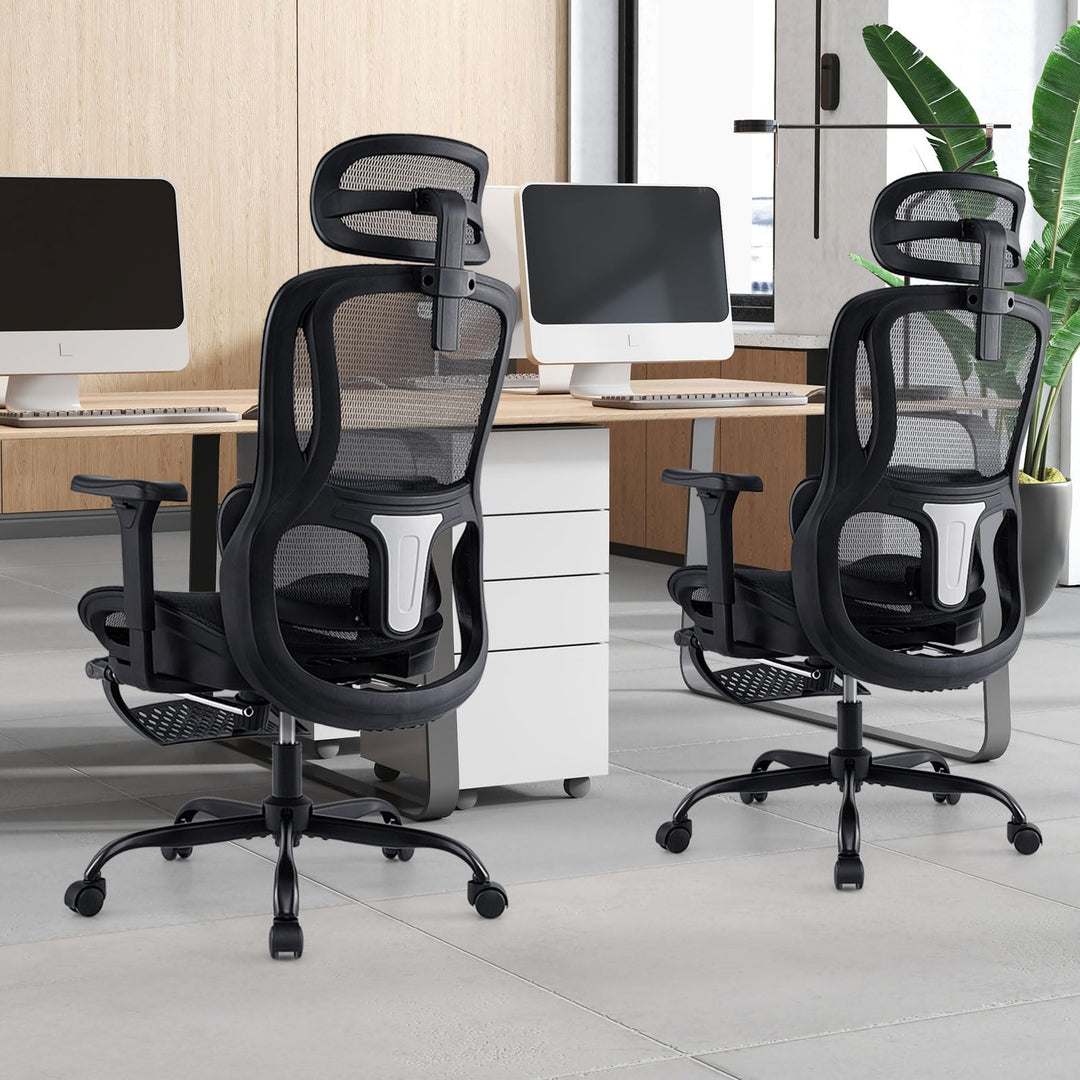 Giantex Mesh Office Chair, Ergonomic Desk Chair with Rotating Headrest