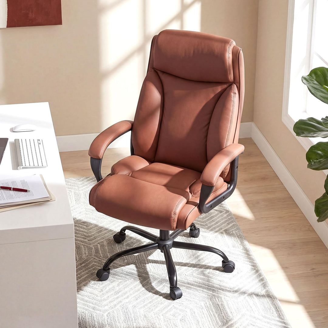 Giantex Executive Office Chair | High Back Ergonomic Home Desk Chair w/Headrest