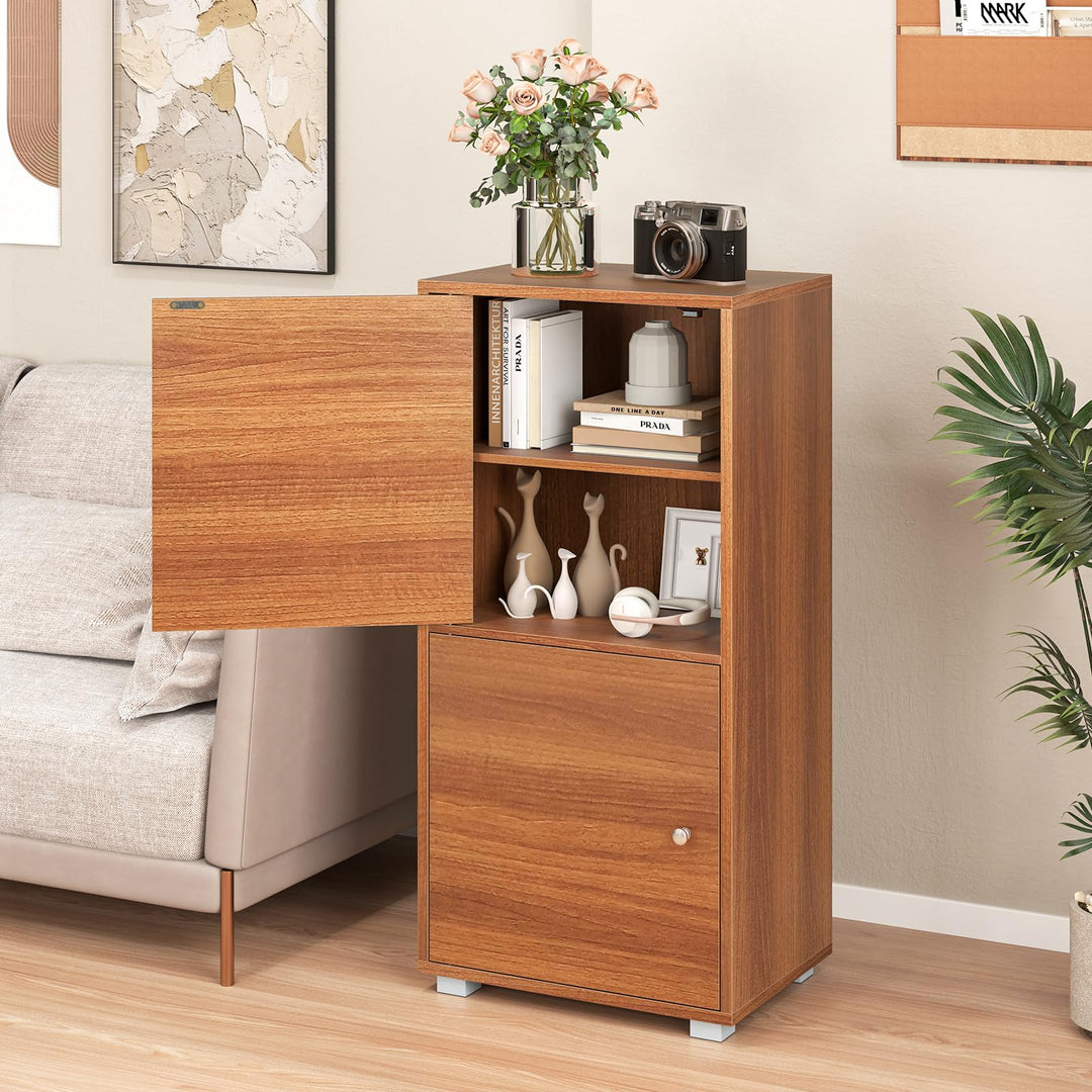Giantex 2-Cube Stackable Storage Cabinet with 2 Single Doors